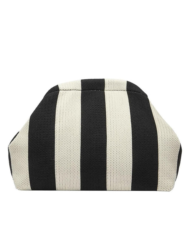 Knitted Striped Contrast Cloud Bag