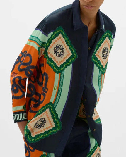 "Tribal Patchwork" Geometric Print Two-Piece Set