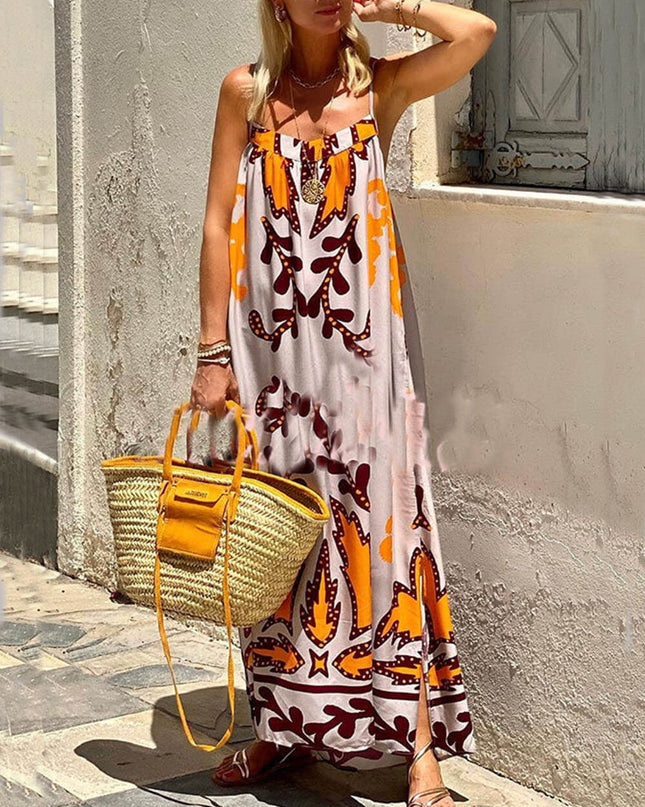 Ethnic Printed Loose Cami Dress