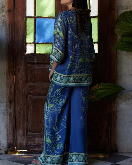 "Tropical Twilight" Leaf Print Two-Piece Set