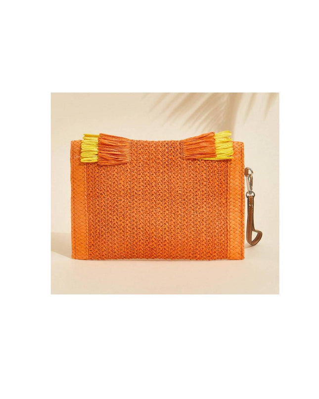 Tassel Straw Bag Clutch
