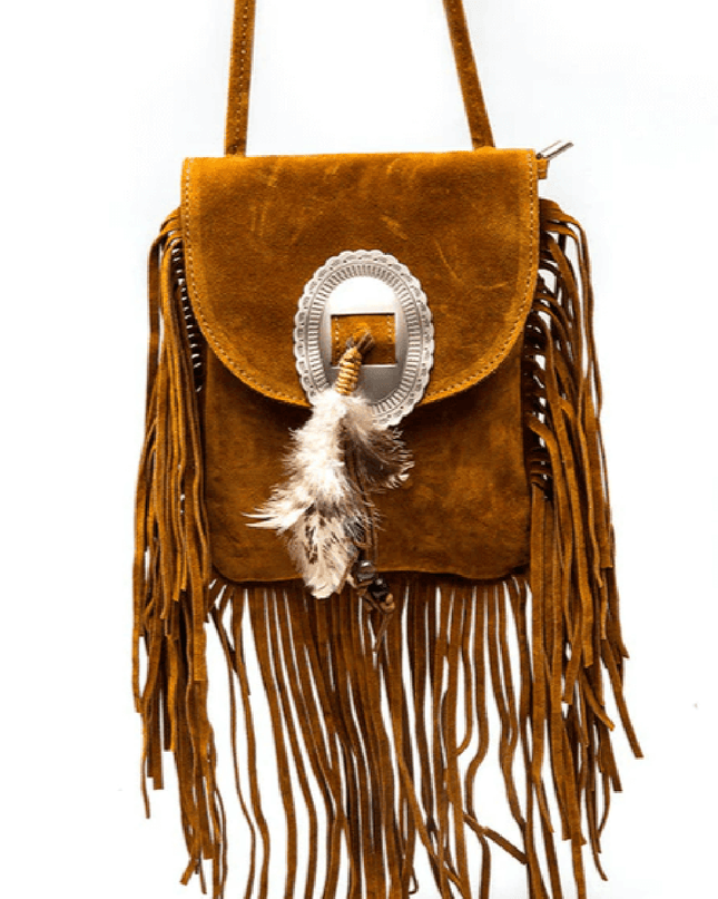Western Crossbody Bag With Fringe