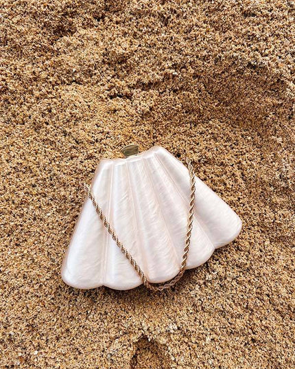Shell Element Chain Bag Hand Bag