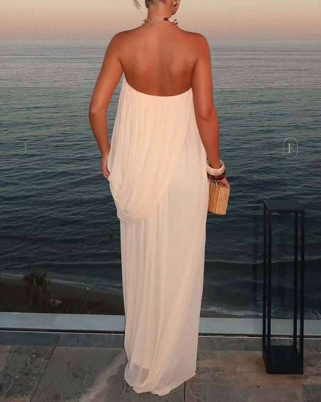 Unique Design Loose Tube Top Maxi Dress