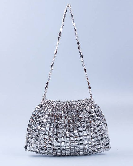 Hollow-out Woven Handbag Underarm Bag