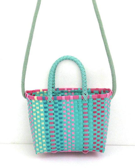 Colorful Hand Woven Beach Bag Picnic Bag