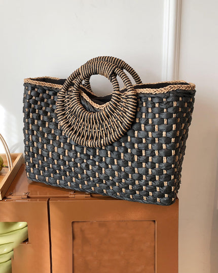 Fashionable Holiday Beach Handmade Straw Bag