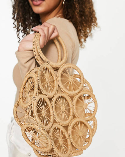 Sunshine Woven Straw Handle Bag