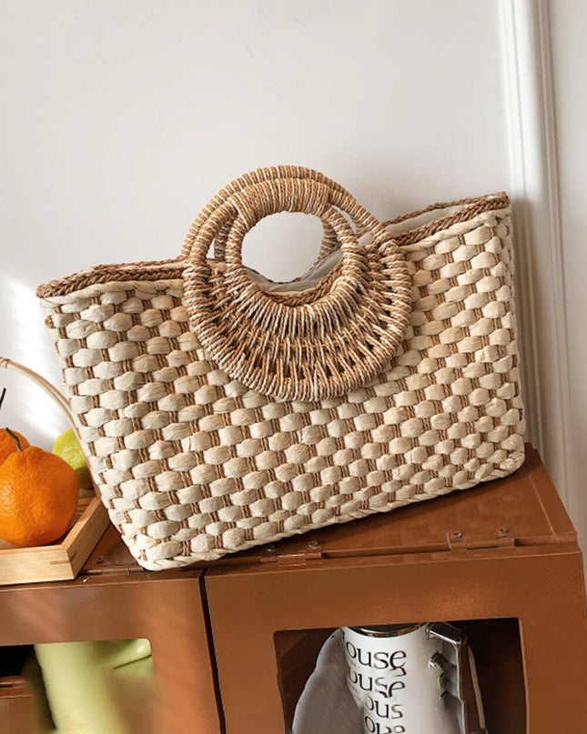 Fashionable Holiday Beach Handmade Straw Bag