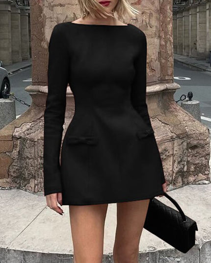 Elegant And Sophisticated Bow Mini Dress