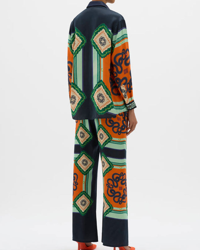 "Tribal Patchwork" Geometric Print Two-Piece Set