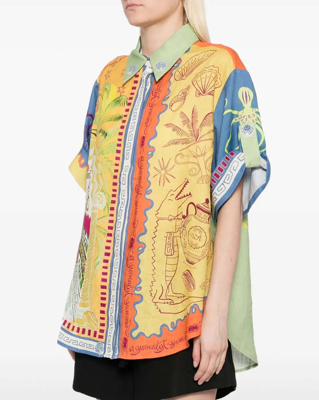 "Mediterranean Mosaic" Art Print Linen Set