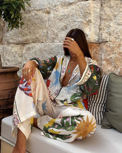 Tropical Graphic Print Two-Piece Set3