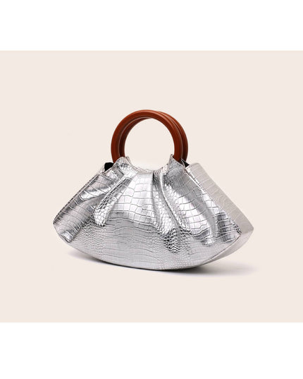 Pleated Shell-shaped Handbag