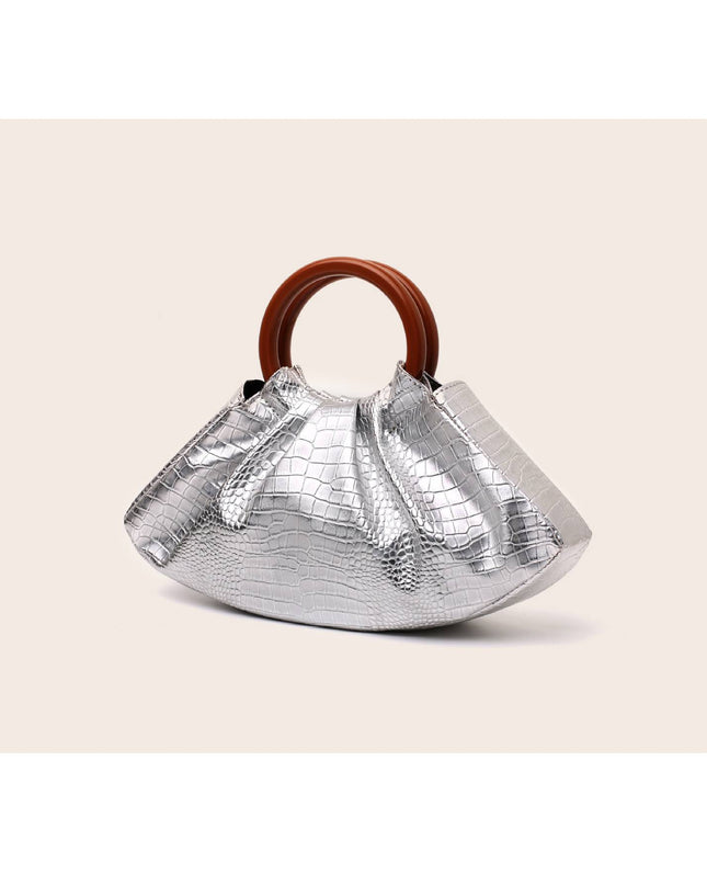 Pleated Shell-shaped Handbag