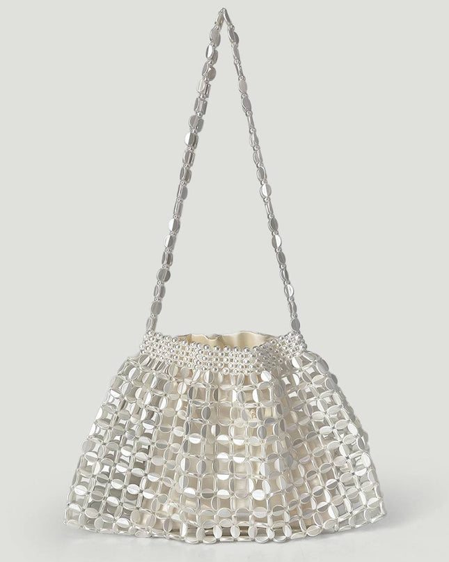 Hollow-out Woven Handbag Underarm Bag