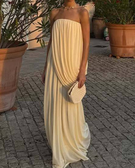 Unique Design Loose Tube Top Maxi Dress