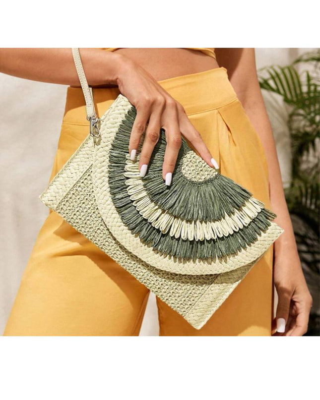 Tassel Straw Bag Clutch