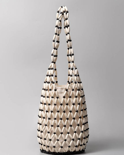 Hollow Woven Bucket Bag