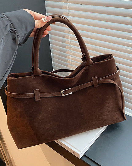 Vintage Nubuck Leather Tote Bag