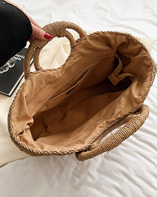 Fashionable Holiday Beach Handmade Straw Bag