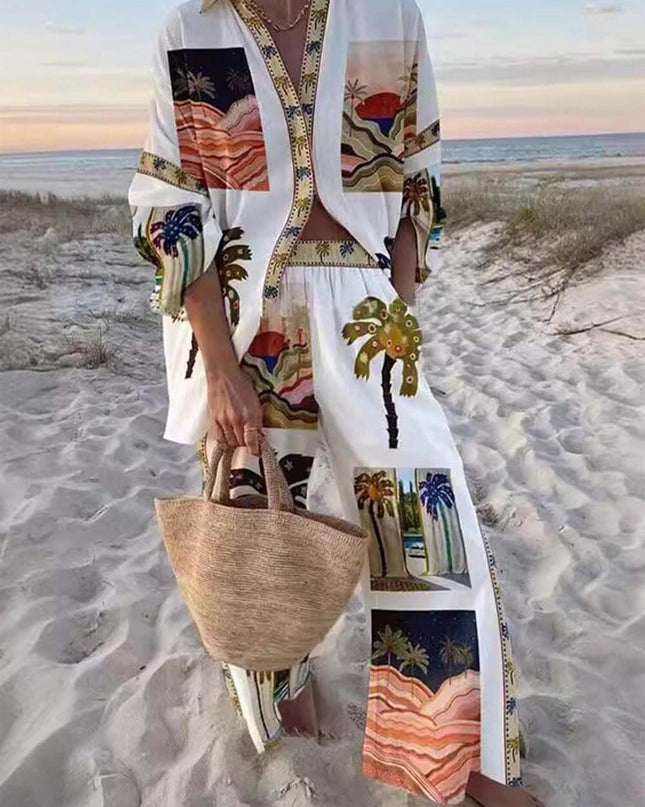 Palm Tree Paradise Two-Piece Set