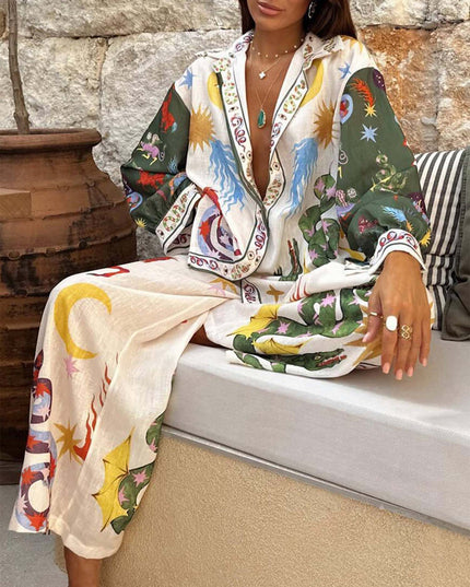 Tropical Graphic Print Two-Piece Set1