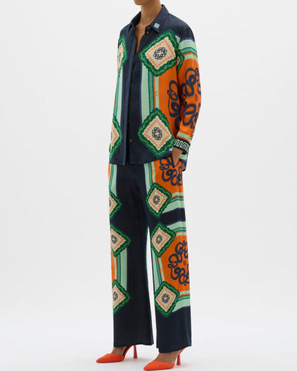 "Tribal Patchwork" Geometric Print Two-Piece Set