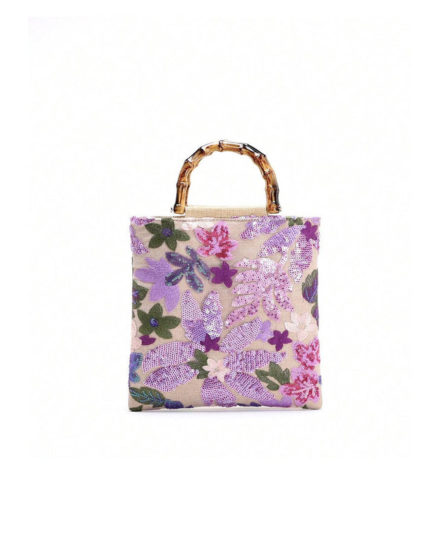 Flower Sequin Handbag