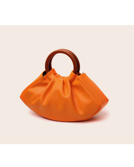 Pleated Shell-shaped Handbag