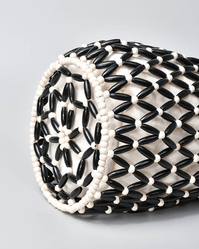 Hollow Woven Bucket Bag