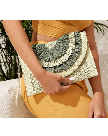 Tassel Straw Bag Clutch
