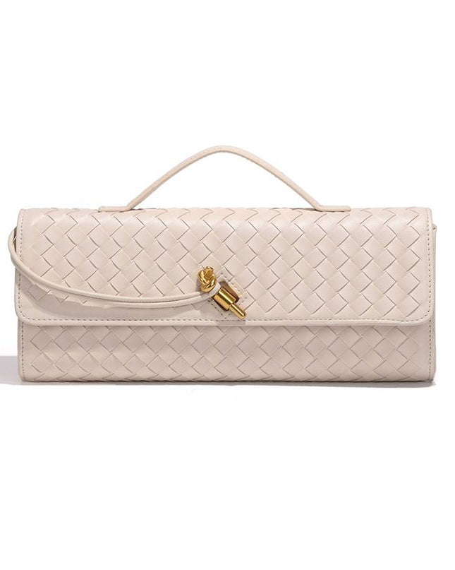 Two Way Woven Flap Clutch Shoulder Bag