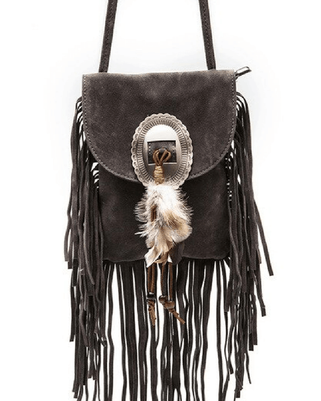 Western Crossbody Bag With Fringe