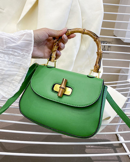 Retro Bamboo Shoulder Crossbody Handbag
