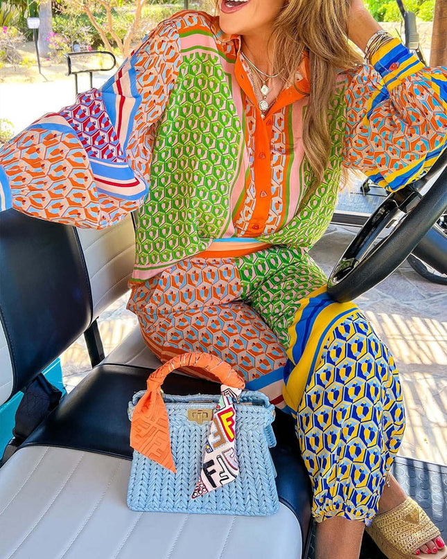 "Tropical Patchwork" Multicolor Print Set