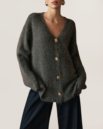 "Cloud Knit" Oversized V-Neck Cardigan