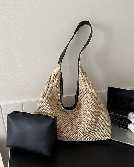 Woven Straw Beach Bag