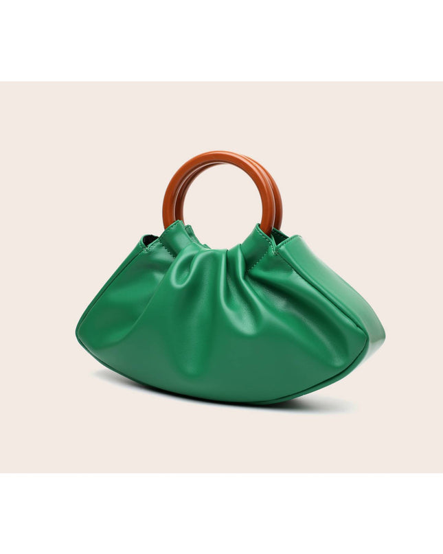 Pleated Shell-shaped Handbag