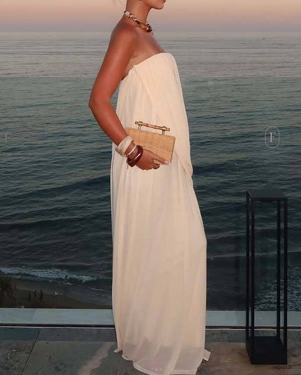 Unique Design Loose Tube Top Maxi Dress