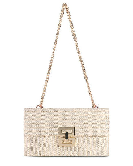 Straw Minimalist Clutch Chain Bag