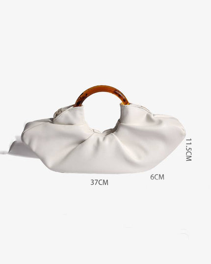 Curved Acrylic Handle Tote Bag