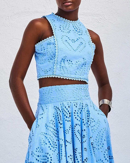 "Azure Lace" Eyelet Embroidery Set