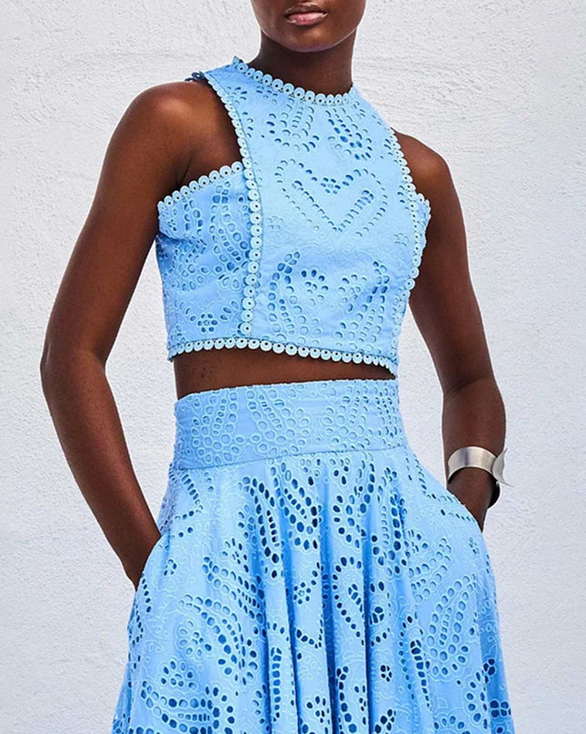 "Azure Lace" Eyelet Embroidery Set