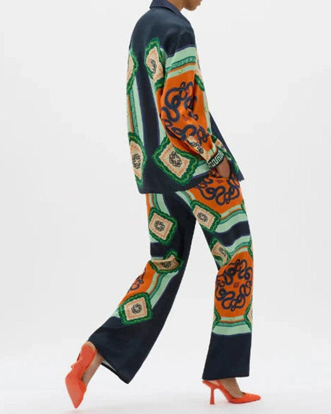 "Tribal Patchwork" Geometric Print Two-Piece Set