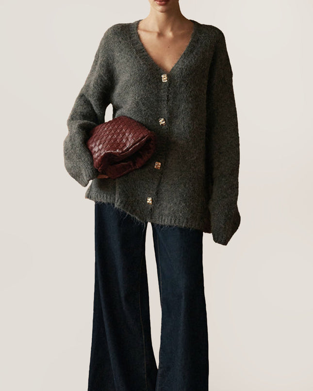 "Cloud Knit" Oversized V-Neck Cardigan