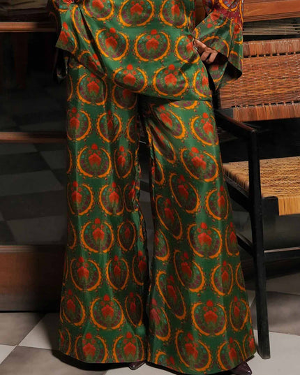 "Tribal Medallion" Satin Print Two-Piece Set