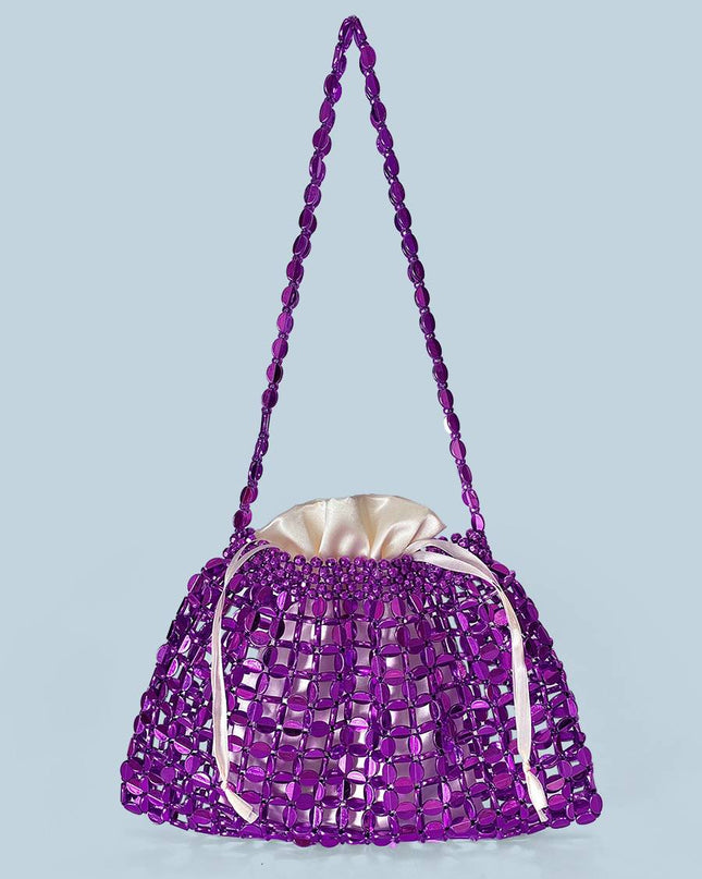 Hollow-out Woven Handbag Underarm Bag