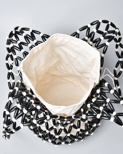 Hollow Woven Bucket Bag