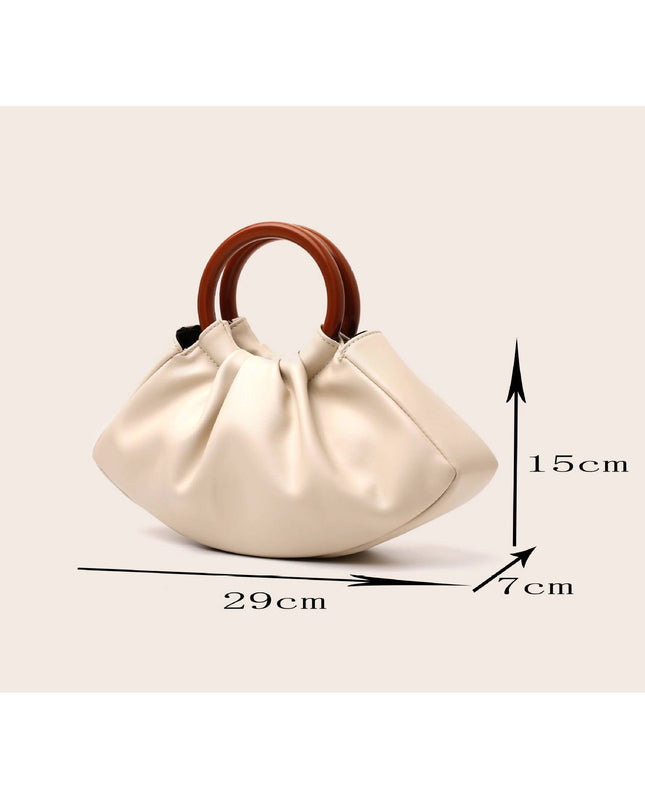 Pleated Shell-shaped Handbag